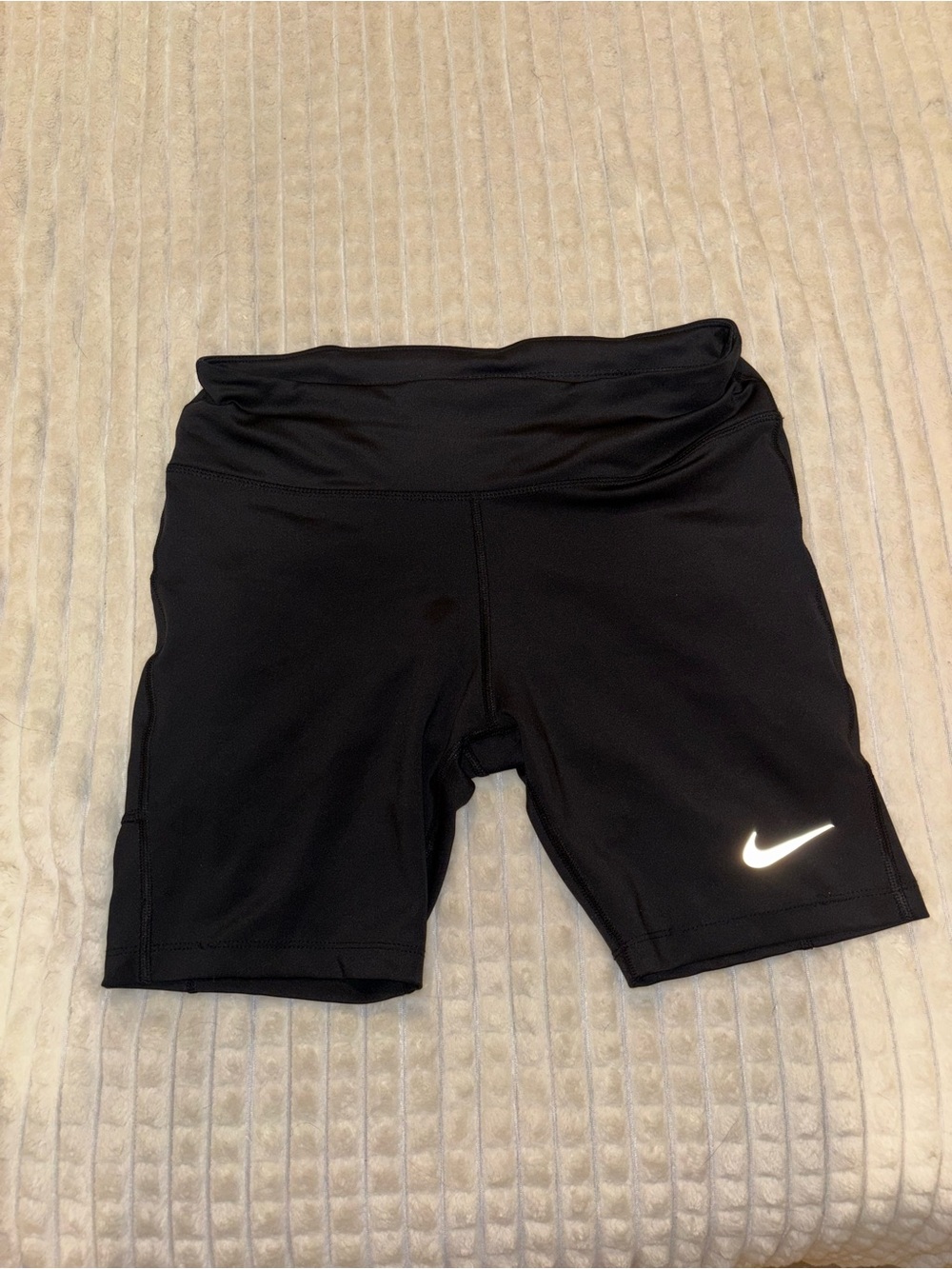 Nike Black Women's Bike Shorts with Reflective Swoosh